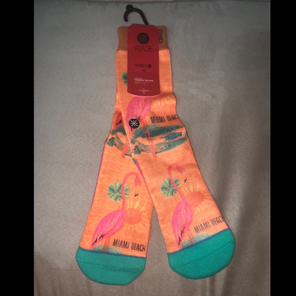 New Exclusive Dwyane Wade STANCE Miami Beach socks